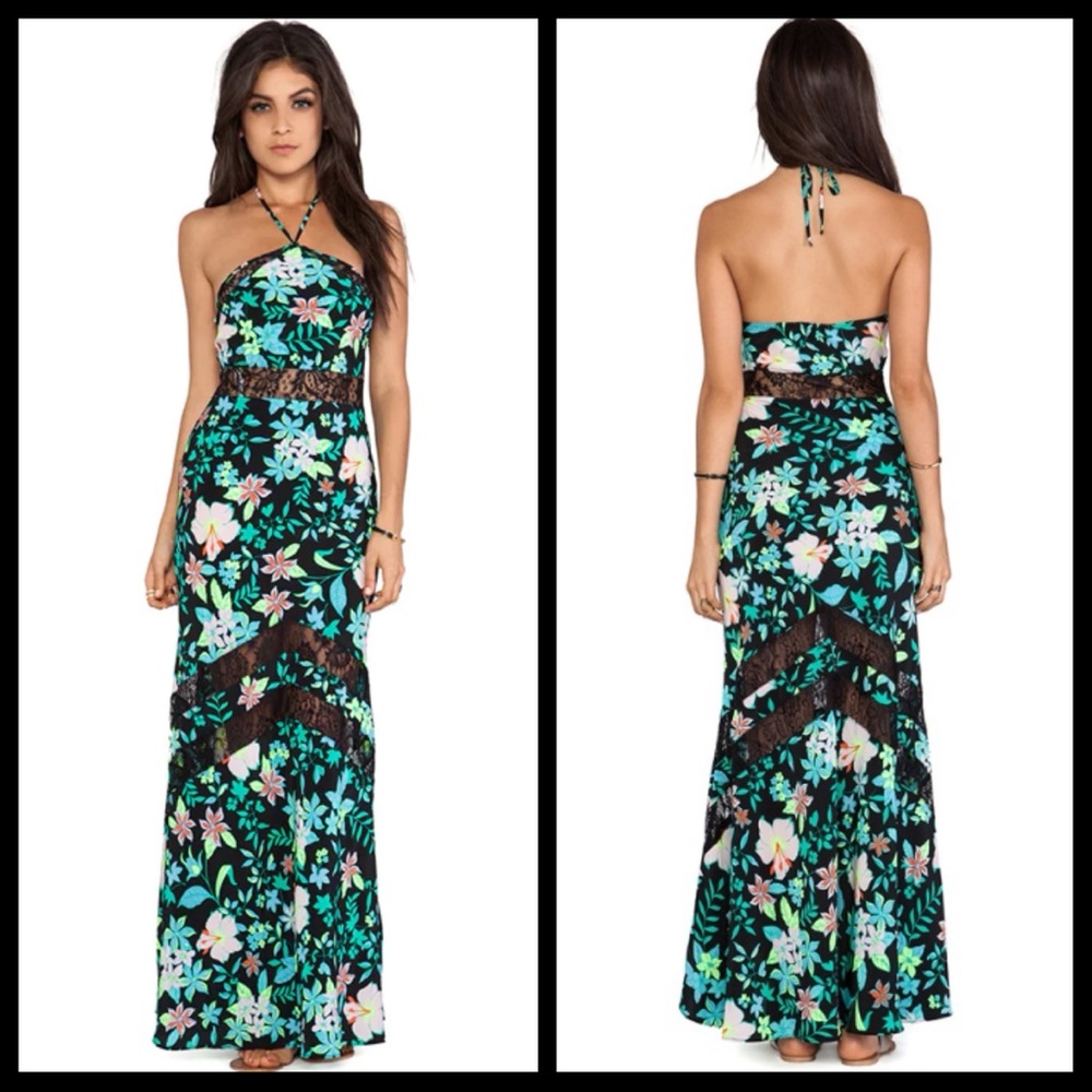 Lovers + Friends Tonight Dress Electric Hibiscus S